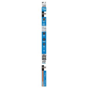 (image for) Sylvania 41097 LED Bulb, Linear, Type AB Universal, T8 Lamp, FA8 Single-Pin Lamp Base, Frosted, Daylight