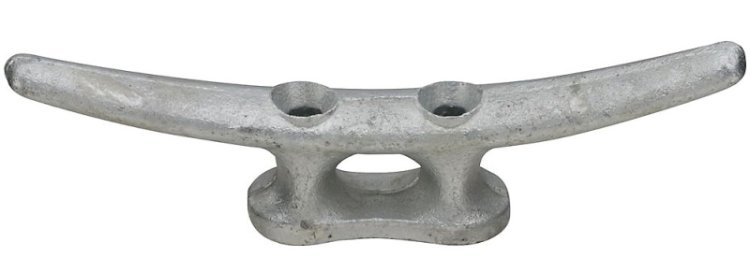 (image for) National Hardware DP3202BC Series N348-540 Rope Cleat, 8 in L x 1-1/2 in H Dimensions, Die-Cast Metal/Steel, Galvanized