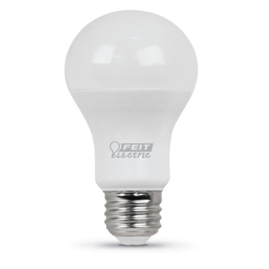 (image for) Feit Electric A800/830/10KLED/10 LED Bulb, 120 V, 800 Lumens, 10 W, A19 Lamp, 60 W Equivalent, E26 Lamp Base