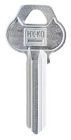 (image for) Hy-Ko 11010RU101 Key Blank, Brass, Nickel-Plated, For: Corbin/Russwin RU101 Locks