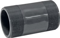 (image for) Genova 300 Series P-2-4 Pipe Nipple, 2 in, MIP, PVC, Gray, SCH 80 Schedule, 4 in L