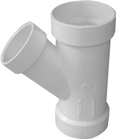 (image for) IPEX 192328L Pipe Wye, 4 x 4 x 2 in, Hub, PVC, White, SCH 40 Schedule
