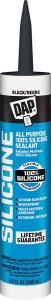 (image for) DAP 08642 Window and Door Sealant, Black, -40 to 400 deg F, 9.8 fl-oz Cartridge