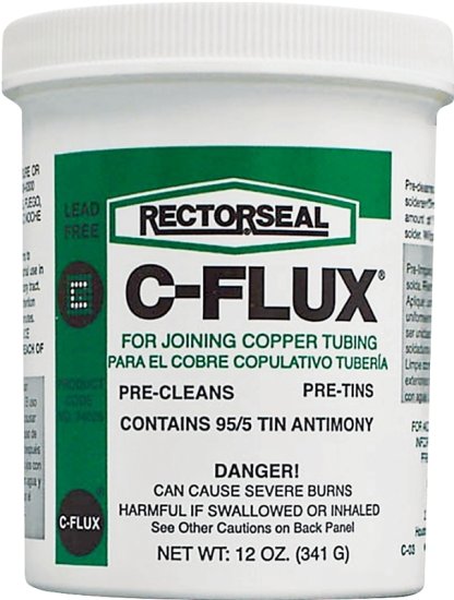 (image for) Rectorseal C-Flux Series 74025 Soft Soldering Flux, 12 oz, Paste, Gray