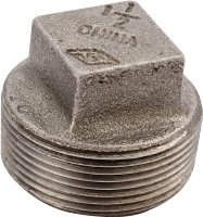 (image for) ProSource 31-2B Pipe Plug, 2 in, MPT, Square Head, Malleable Iron, SCH 40 Schedule