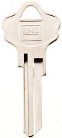 (image for) Hy-Ko 11010KW10 Key Blank, Brass, Nickel, For: Kwikset Cabinet, House Locks and Padlocks, KW10 Key Number
