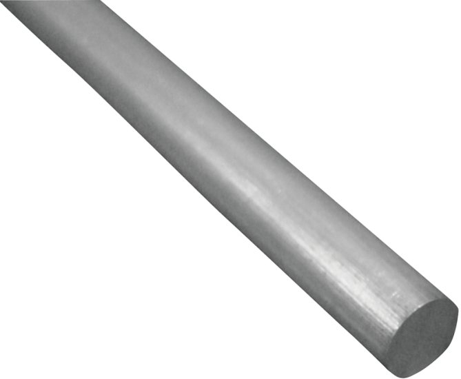 (image for) K & S 3056 Decorative Metal Rod, 5/16 in Dia, 36 in L, 1100-O Aluminum, 6061 Grade
