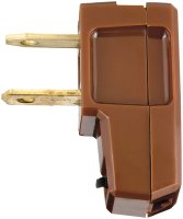 (image for) Eaton Wiring Devices BP2600-6B-L Electrical Plug, Polarized, 18 to 2 AWG, 2-Pole, 15 A, 125 V, NEMA: NEMA 1-15, Brown