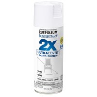 (image for) Rust-Oleum Painter's Touch 2X Ultra Cover 334048 Spray Paint, Gloss, White, 12 oz, Aerosol Can