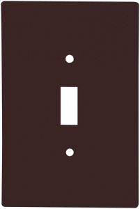 (image for) Eaton Wiring Devices 2144B-BOX Wallplate, Oversized, 4-1/2 in L, 2-3/4 in W, 1-Gang, Thermoset, Brown, High-Gloss