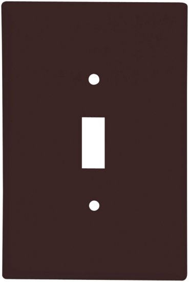 (image for) Eaton Wiring Devices 2144B-BOX Wallplate, Oversized, 4-1/2 in L, 2-3/4 in W, 1-Gang, Thermoset, Brown, High-Gloss