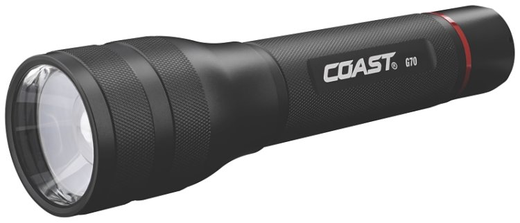 (image for) Coast G70 Flashlight, AA Battery, Alkaline Battery, LED Lamp, 850 Lumens High, 425 Lumens Medium, 110 Lumens Low Lumens