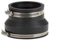 (image for) ProSource FC56-64 Coupling, 6 x 4 in, Cast Iron, Plastic and Steel Drain Pipes, PVC, Black