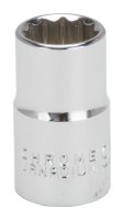 (image for) Vulcan MT6515738 Drive Socket, 9/16 in Socket, 1/2 in Drive, 12-Point, Chrome Vanadium Steel, Chrome