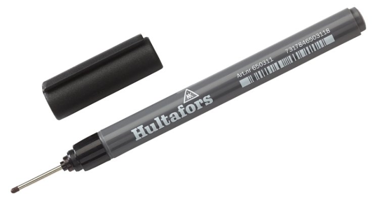 (image for) Hultafors 650310 Marker, Black, Plastic Barrel