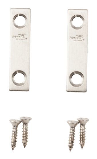 (image for) National Hardware N348-359 Mending Brace, 2 in L, 1/2 in W, Stainless Steel, Screw Mounting