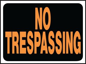 (image for) Hy-Ko Hy-Glo Series 3014 Identification Sign, 8-1/2 x 12 in Dimensions, Rectangular, NO TRESPASSING, Black Background