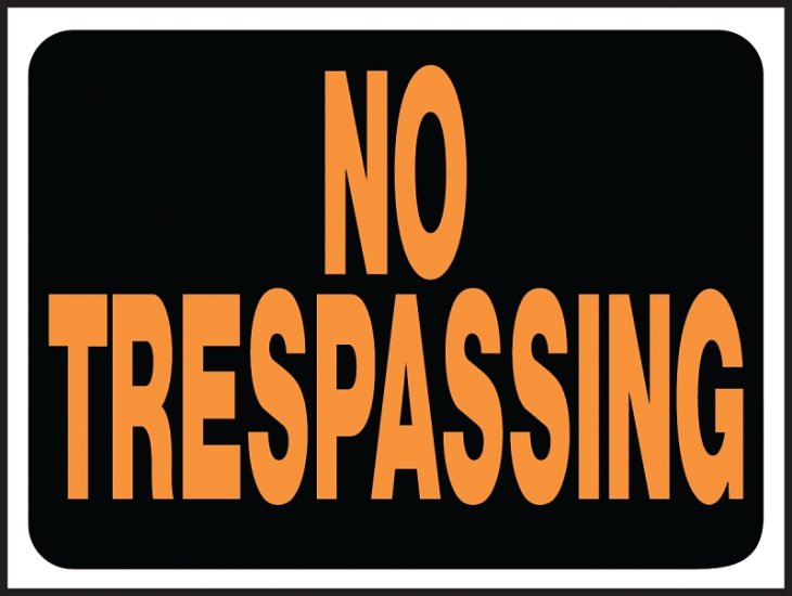 (image for) Hy-Ko Hy-Glo Series 3014 Identification Sign, 8-1/2 x 12 in Dimensions, Rectangular, NO TRESPASSING, Black Background
