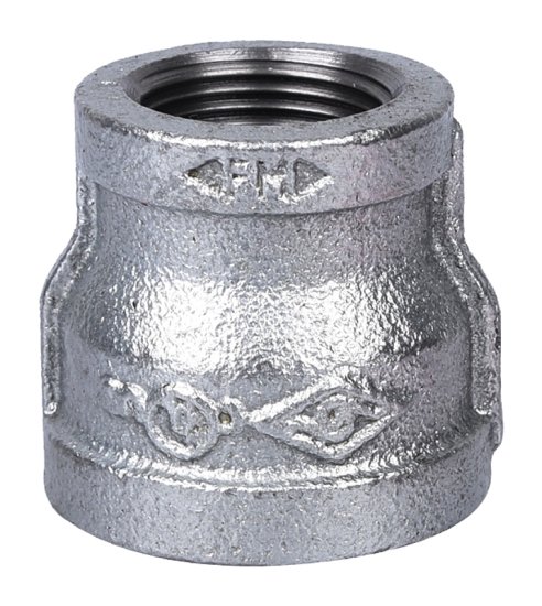 (image for) ProSource 24-1X3/4G Reducing Pipe Coupling, 1 x 3/4 in, Threaded, Malleable Steel, SCH 40 Schedule