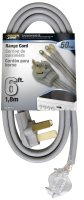 (image for) PowerZone ORR628106 Power Supply Range Cord, 6 8 AWG Cable, 6 ft L, 50 A, 250 V, Gray