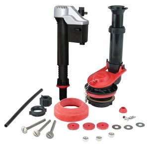 (image for) Korky 4010MP/PK Toilet Repair Kit, Plastic/Rubber, Black/Red, For: Fix Leaking, Noisy or Running Toilet in 1 Trip