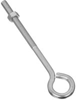 (image for) National Hardware N221-242 Eye Bolt, 5/16-18 Thread, 3 in L Thread, 3/4 in ID Dia Eye, 4.72 in L Shank, Steel, Zinc