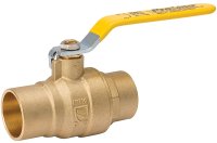(image for) B & K 107-855NL Ball Valve, 1 in Connection, Compression, 600/125 psi Pressure, Manual Actuator, Brass Body
