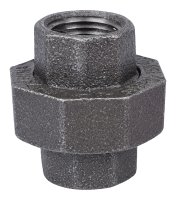 (image for) ProSource 34B-1/2B Pipe Union, 1/2 in, Threaded, Malleable Iron, 40 Schedule, 300 PSI Pressure