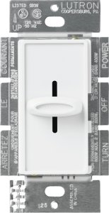 (image for) Lutron Skylark SFSQ-FH-WH Fan Control Switch, 1.5 A, 120 V, White