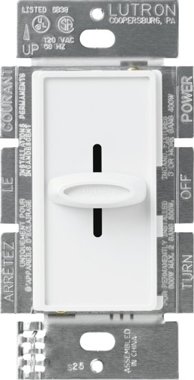 (image for) Lutron Skylark SFSQ-FH-WH Fan Control Switch, 1.5 A, 120 V, White