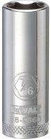 (image for) DEWALT DWMT88986OSP Drive Socket, 7/16 in Socket, 3/8 in Drive, 6-Point, Vanadium Steel, Polished Chrome