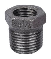 (image for) ProSource 35-3/8X1/4B Pipe Bushing, 3/8 x 1/4 in, MIP x FIP, Malleable Iron, SCH 40 Schedule, 300 psi Pressure