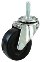 (image for) Shepherd Hardware 9194 Swivel Caster, Stem Mounting, 2-5/8 in H Dimensions, 2 in Dia Wheel, Rubber Wheel, 80 lb