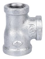 (image for) ProSource PPG130R-20X15X15 Pipe Tee, 3/4 x 1/2 x 1/2 in, FIPT, Malleable Steel, SCH 40 Schedule