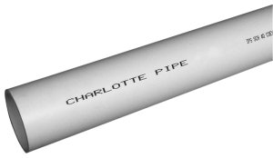 (image for) Charlotte Pipe PVC 04200 0600 Pipe, 2 in, 10 ft L, SCH 40 Schedule, Foam/PVC, White