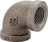 (image for) ProSource 2B-3/4X1/2B Reducing Pipe Elbow, 3/4 x 1/2 in, FIP, 90 deg Angle, Malleable Iron, SCH 40 Schedule