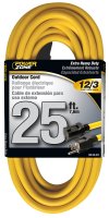 (image for) PowerZone OR500825 Extension Cord, 12 AWG Cable, 25 ft L, 125 V, Yellow