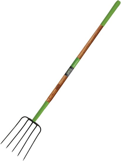 (image for) Ames 2826800 Series Manure Fork, 5-Tine, Steel Tine, Wood Handle, 61 in L Handle