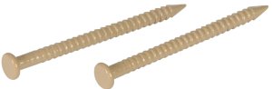 (image for) Hillman 41805 Panel Nail, 1-5/8 in L, Steel, Panel Head, Ring Shank, Cherry, 6 oz