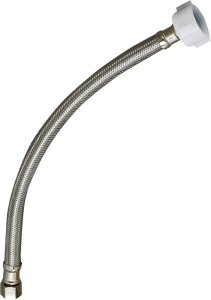 (image for) Plumb Pak EZ Series PP23807 Toilet Supply Tube, 16 in L, 3/8 in Inlet, Compression Inlet, 7/8 in Outlet, Ballcock Outlet