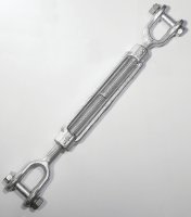(image for) Baron 19-3/8X6 Turnbuckle, 1200 lb Working Load, 3/8 in Thread, Jaw, Jaw, 6 in L Take-Up, Galvanized Steel