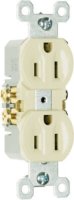 (image for) Legrand 3232ITU Standard Duplex Outlet, 2 -Pole, 15 A, 125 V, Push, Side Wiring, Ivory