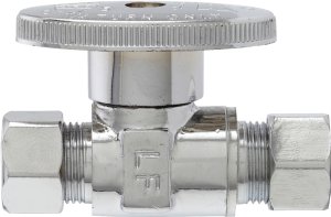 (image for) Plumb Pak PP20064LF Shut-Off Valve, 3/8 x 3/8 in Connection, Compression, Brass Body