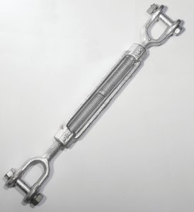 (image for) Baron 19-5/8X9 Turnbuckle, 3500 lb Working Load, 5/8 in Thread, Jaw, Jaw, 9 in L Take-Up, Galvanized Steel