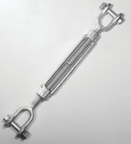 (image for) Baron 19-5/8X9 Turnbuckle, 3500 lb Working Load, 5/8 in Thread, Jaw, Jaw, 9 in L Take-Up, Galvanized Steel