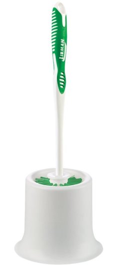 (image for) Libman 34 Toilet Bowl Brush, 1 in L Trim, PET Bristle, Polypropylene Holder, White Holder