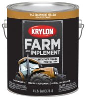 (image for) Krylon K01985000 Farm Equipment Paint, High-Gloss Sheen, Old Equipment Cat Yellow, 1 gal