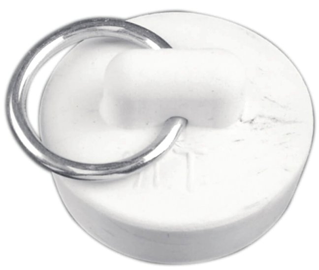 (image for) Danco 80224 Drain Stopper, Rubber, White, For: 1-1/8 in Drain, Universal Sink