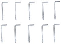 (image for) ProSource LR-399-PS Screw Hook, 3/8 in Opening, 3 mm Thread, 1-3/8 in L, Steel, Zinc