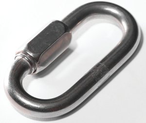(image for) Baron 7350T-1/4 Quick Link, 19/32 in Opening, 2-1/4 in L x 1/4 in THK Dimensions, 660 lb Working Load, Steel, Zinc
